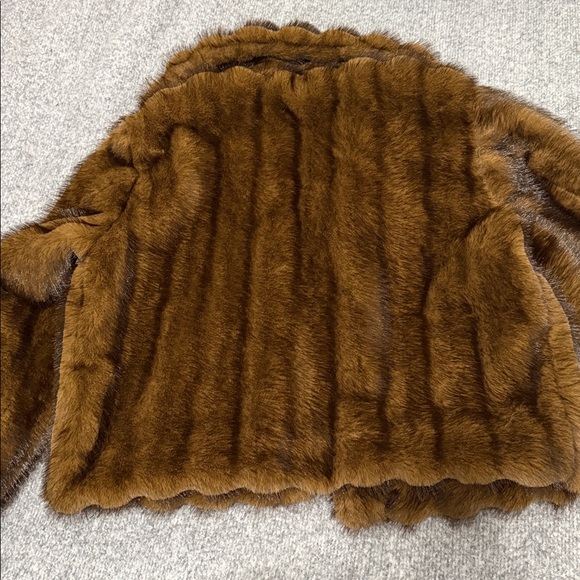 ZARA x Harry Lambert X Disney Cropped Faux Fur Jacket Brown Size Medium - Picture 9 of 10